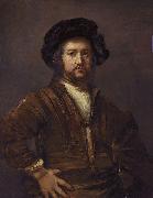REMBRANDT Harmenszoon van Rijn Portrait of a man with arms akimbo France oil painting artist